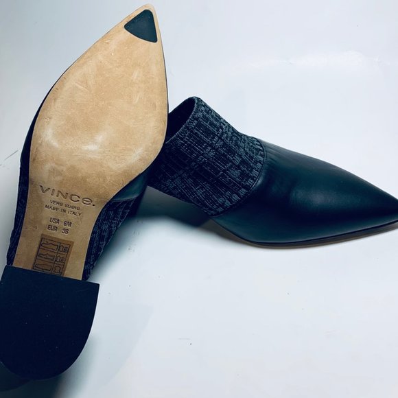 Vince Women’s Raven Black Leather Mule - Size: 6 - Picture 4 of 6